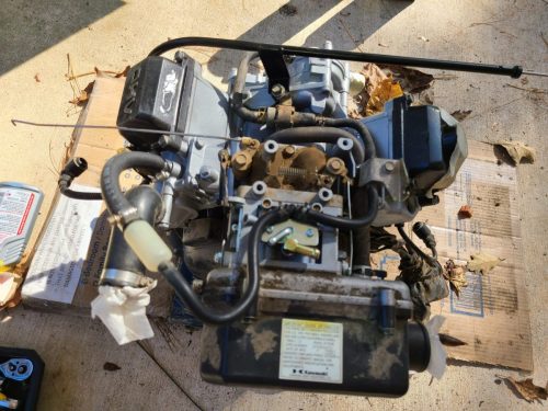 Engine replacement on Kawasaki Mule 3010