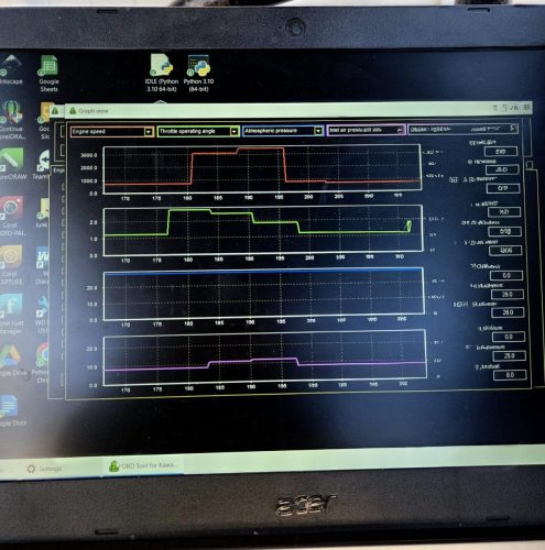 Kawasaki diagnostic cable and laptop based software